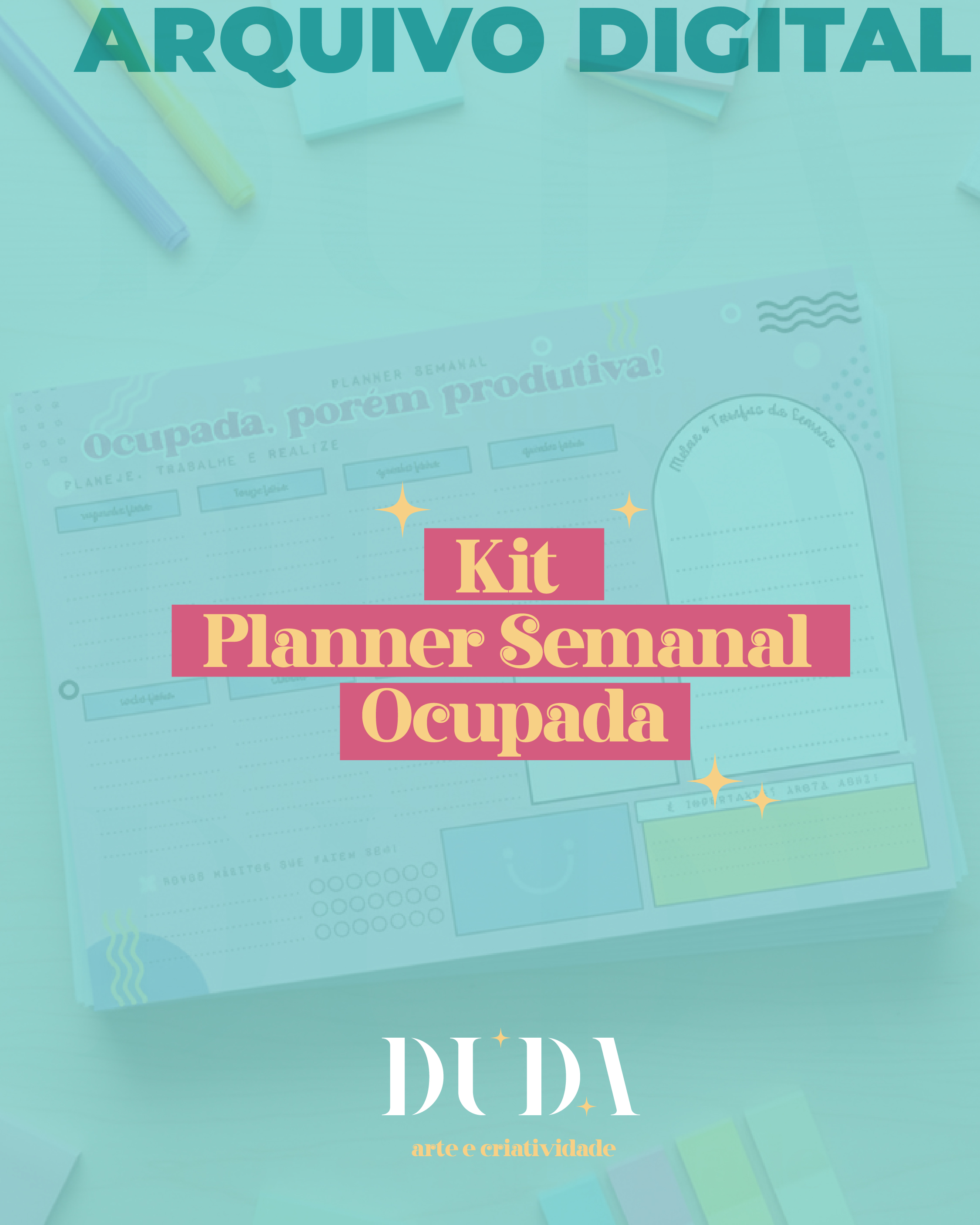 Kit Planner Semanal Ocupada - Imagem 1